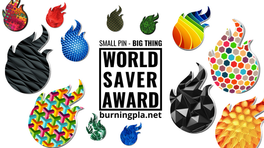 THE World Saver Award / burningpla.net magnetic pin & patches